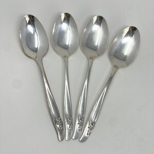 International Rogers EXQUISITE Silverplate 1957 Teaspoons 6 1/8” Set Of 4